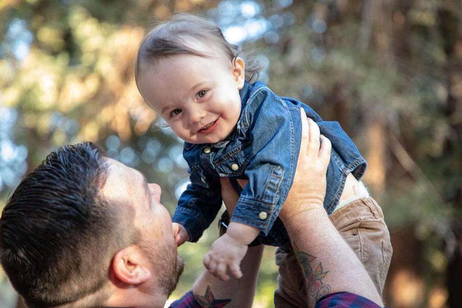 sperm donor holding baby boy